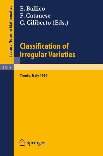 Edoardo Ballico (U. A.) | Classification Of Irregular Varieties | Taschenbuch-image