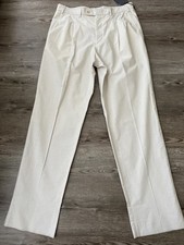 Alexander McQueen Pleat Trousers Italian Cotton Straight Mens 34x35 Unhemmed New