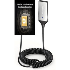 UGREEN Aux to Bluetooth 6.0 Adapter 3.5mm Receiver for Car Silver