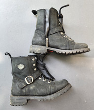 Harley Davidson Women's Size 7 Lornell 8-Inch Waterproof Black Motorcycle Boots