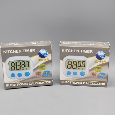 Digital Kitchen Timer - Electronic Calculator JS-118 2 Packs New