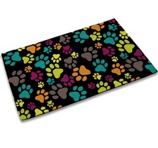 Welcome Paws Doormat Indoor Outdoor Patio Cute Dog Paw Print Door Mats Non-Sl...