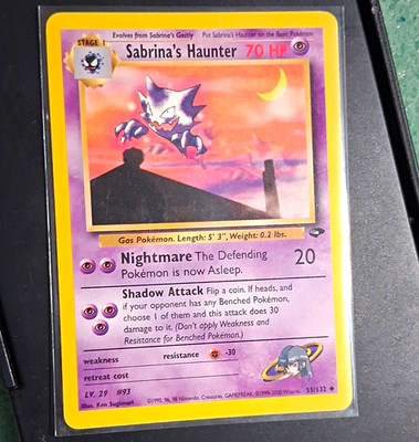 Sabrina's Haunter 55/132 Gym Challenge Unc Eng 2000 70HP L.P.