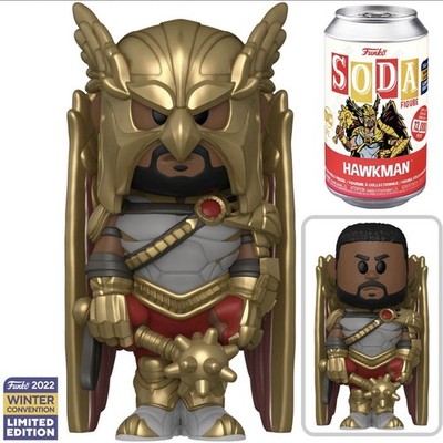 Black Adam Hawkman Funko Vinyl Soda 2022 Convention Exclusive