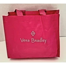 Hot Pink Vera Bradley Shopping Bag, 9" x 8"