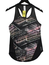 Reebok Women's T-Shirt S Black Polyester with Spandex Sleeveless Basic