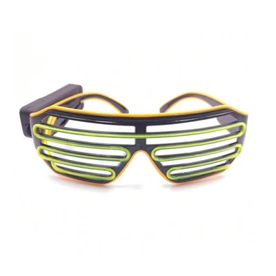 Lunettes Design Persiennes Lumineuses Bicolore pour Concert, Carnaval - Photo 1/4