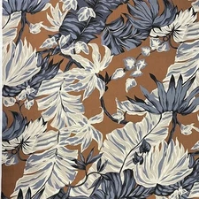 Canopy Cove Cotton Fabric Hoffman Tropical Gray Brown Leaf By the Yard