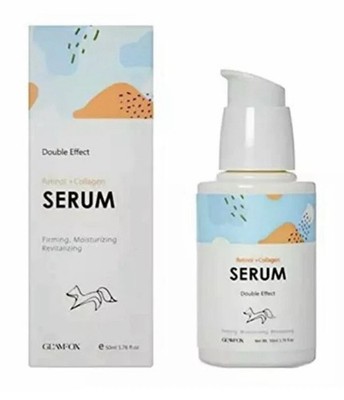 GLAMFOX Double Effect Retinol + Collagen FACIAL SERUM 1.76 floz New Exp 2028!