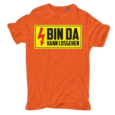Herren TShirt lustige Sprüche Bin da kann losgehen spass männer jungs S bis 8XL