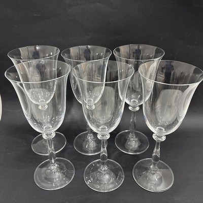 Brand New Bohemia Crystal-Crystalex Angela Wine Glass Set 8.75'' Tall Lot of 6