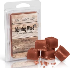 The Candle Daddy -Morning Wood- Cedarwood Vanilla Scented Wax Cubes - Maximum Sc