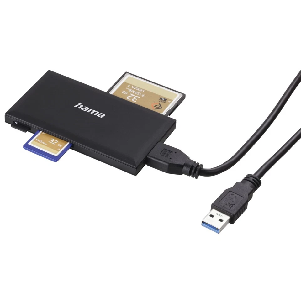 Hama USB 3.0 Kartenleser Speicherkartenleser mircoSD SDHC SDXC CF MS Card Reader - Bild 3 von 4