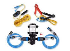 CAMPLUX 12V 1.6 GPM Water Pressure Diaphragm Pump Kit 65 PSI for Caravan/Boat/RV