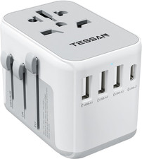 TESSAN Universal Travel Adapter, International Power Adapter with 4 USB Ports 1