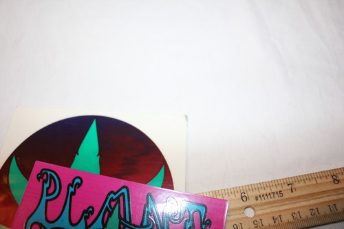 Pot leaf window Stickers 3 vintage 1995 Vinyl Marijuana plant planet art decals - Picture 6 of 7
