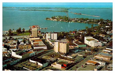 #ad Postcard AERIAL VIEW SCENE Sarasota Florida FL d 20 AT1607 $2.49
