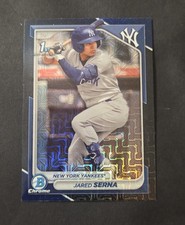 2024 Bowman Chrome Jared Serna 1st Bowman Chrome Navy Mojo Refractor 012/175