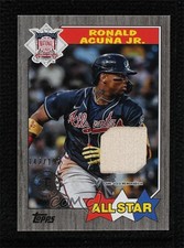 2022 Series 2 1987 Topps Baseball All-Star Relics Black Ronald Acuna Jr 0r8j