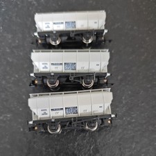 3x Graham Farish N gauge Rake - grey COVHOP wagons - unboxed