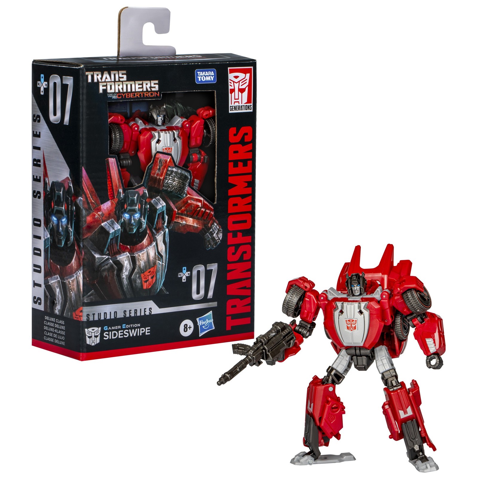 Sideswipe Transformers 07 Robot Articulé Deluxe War for Cybertron Jouet Convertible