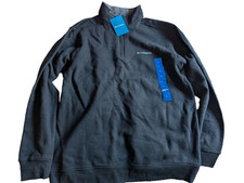 COLUMBIA Black 1/4 Zip Pullover Fleece Lined Pullover Size Large Men's / B10