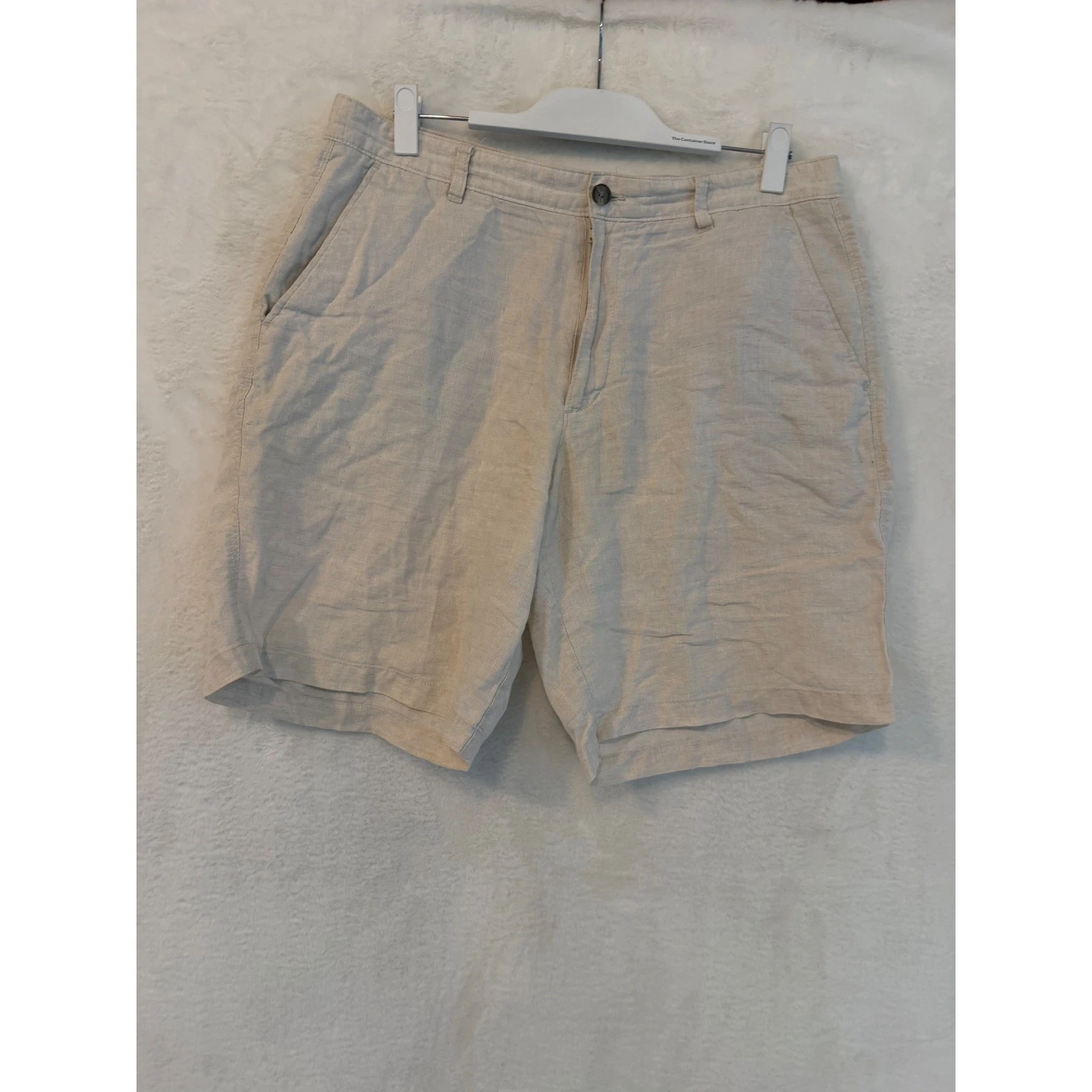 Under Armour Mens HeatGear Plaid Cargo Shorts Tan Loose Fit Size 34 1244207