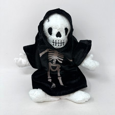 Ty Beanie Babies Creepers Skeleton Plush Doll Black White Reaper Cute Soft 6"