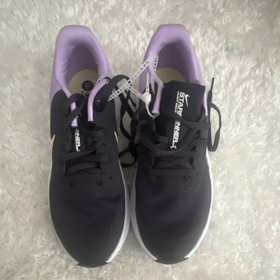 Nike Star Runner Unisex Kids Sneakers US 5Y Black/Purple/Yellow Mesh DA2776-500