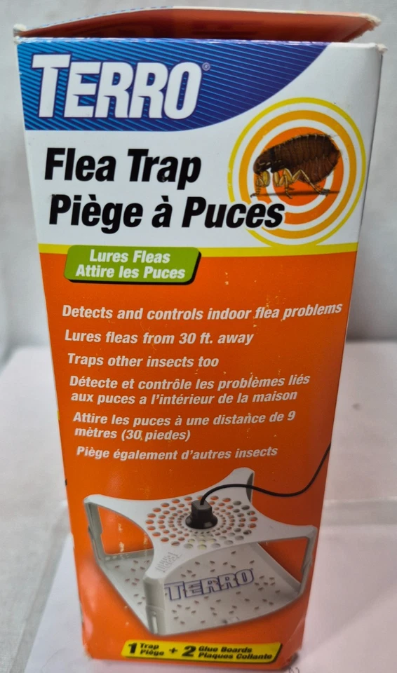 Trampa antipulgas eléctrica interior TERRO T230 con 1 tabla de pegamento recargable, blanca Foto 4 de 4