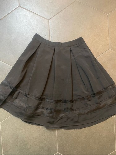 Express Black Circle Skirt with Sheer Hem Detail 10