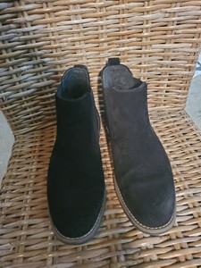 Bruno Marc Hombre Cuero De Gamuza Chelsea Tobillo Botas Negras Talla 8 |  eBay
