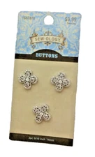 Sew-ology Rhinestone Flower Shank Buttons 14mm