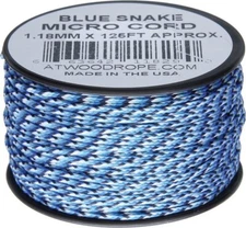 Atwood Rope MFG - Blue Snake Micro 125' Jewelry Emergency String Cord - MP07