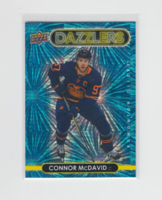 21/22 UD S1 Edmonton Oilers Connor McDavid Dazzlers Blue card #DZ
