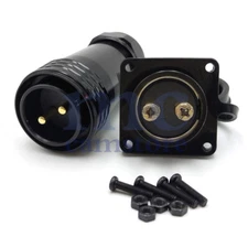 Weipu SA28 2 Pin Bulkhead  Crimping Plug Socket,LED Power Cable Wire Connector