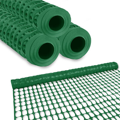 BISupply 4x400 ft Green Temporary Plastic Fencing for Garden and Work Sites