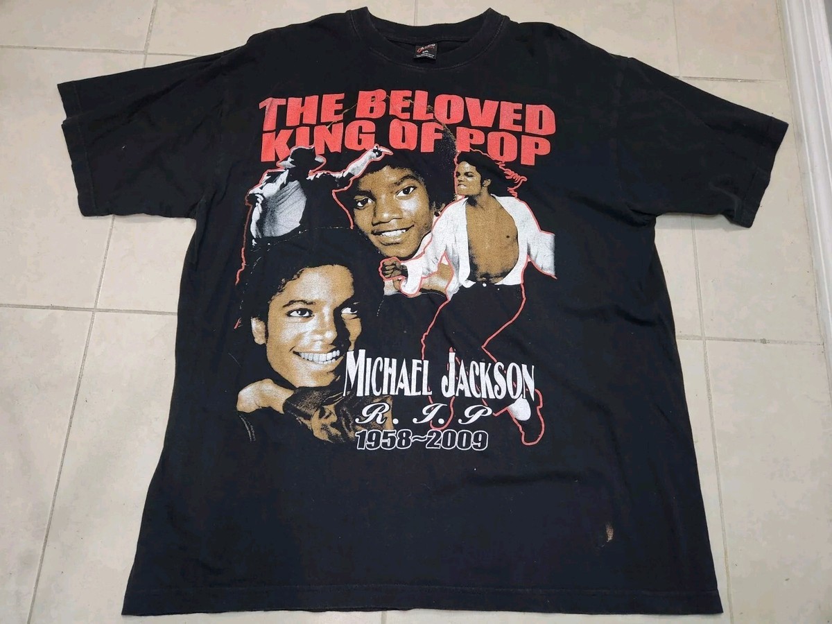 VTG Rare Michael Jackson 2009 Memorial T Shirt The Beloved King Of