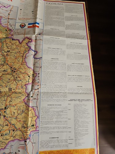 Jugoslavija Turist Map Vintage 1979 - Picture 6 of 6