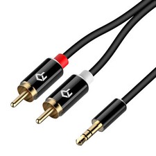 RCA Cable 3.5mm to 2 RCA Audio Auxiliary Stereo Y Splitte 31/2FT
