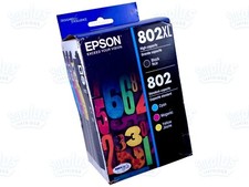 4pk Genuine Epson 802XL HY Black  802 Color WF4720 WF4730 WF4740 NOT Initial 