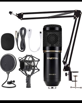 Condenser Microphone Bundle, BM-800 Mic Set for Studio Recording & Brocasting