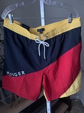 NWT Tommy Hilfiger Men's Swim Trunks XL Vintage Style Swim Trunk 7" Inseam