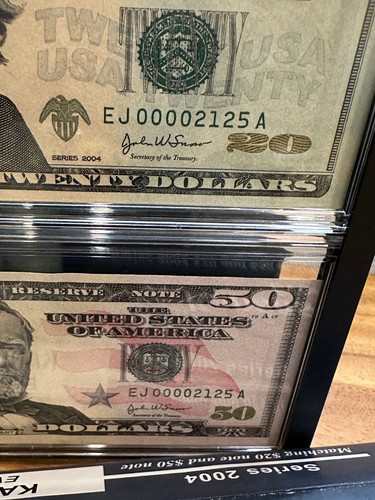 2004 SERIES KANSAS CITY $20 & $50 EVOLUTIONS SET MATCHING LOW SERIAL 00002125 - Picture 2 of 3