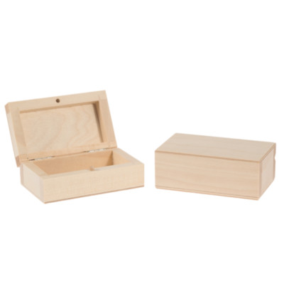 Kleine Holzkiste mit Deckel für kleine Gegenstände Aufbewahrungsartikel 14 cm x 7 cm