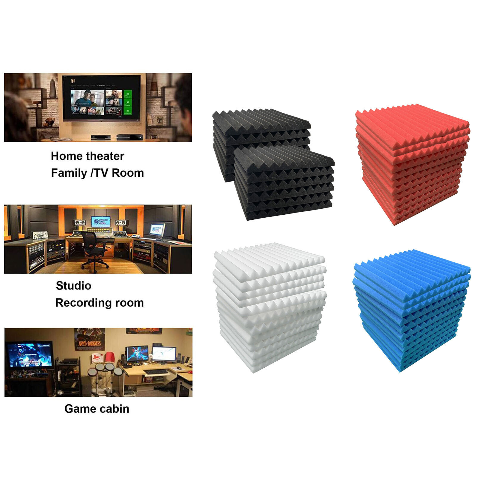 Acoustic Foam Panel Self Adhesive Office Soundproofing X Max 78% OFF 12