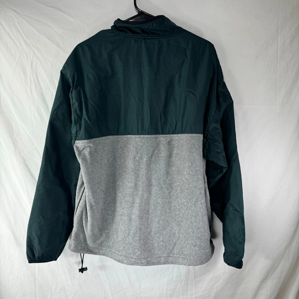 Chaqueta cortavientos Cheetah para hombre grande verde gris media cremallera talla L Foto 3 de 4