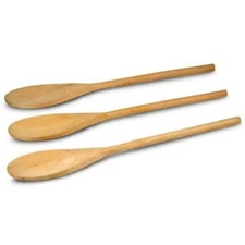14-inch Kitchen Spoon Classic Wooden  - Set of 3 Birch Wood