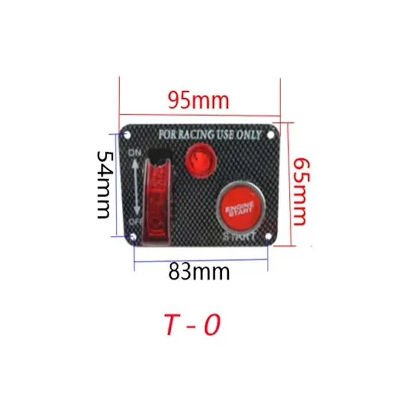 Panel de interruptor de encendido LED de 12 V para botón de arranque del motor del coche de carreras Foto 4 de 4