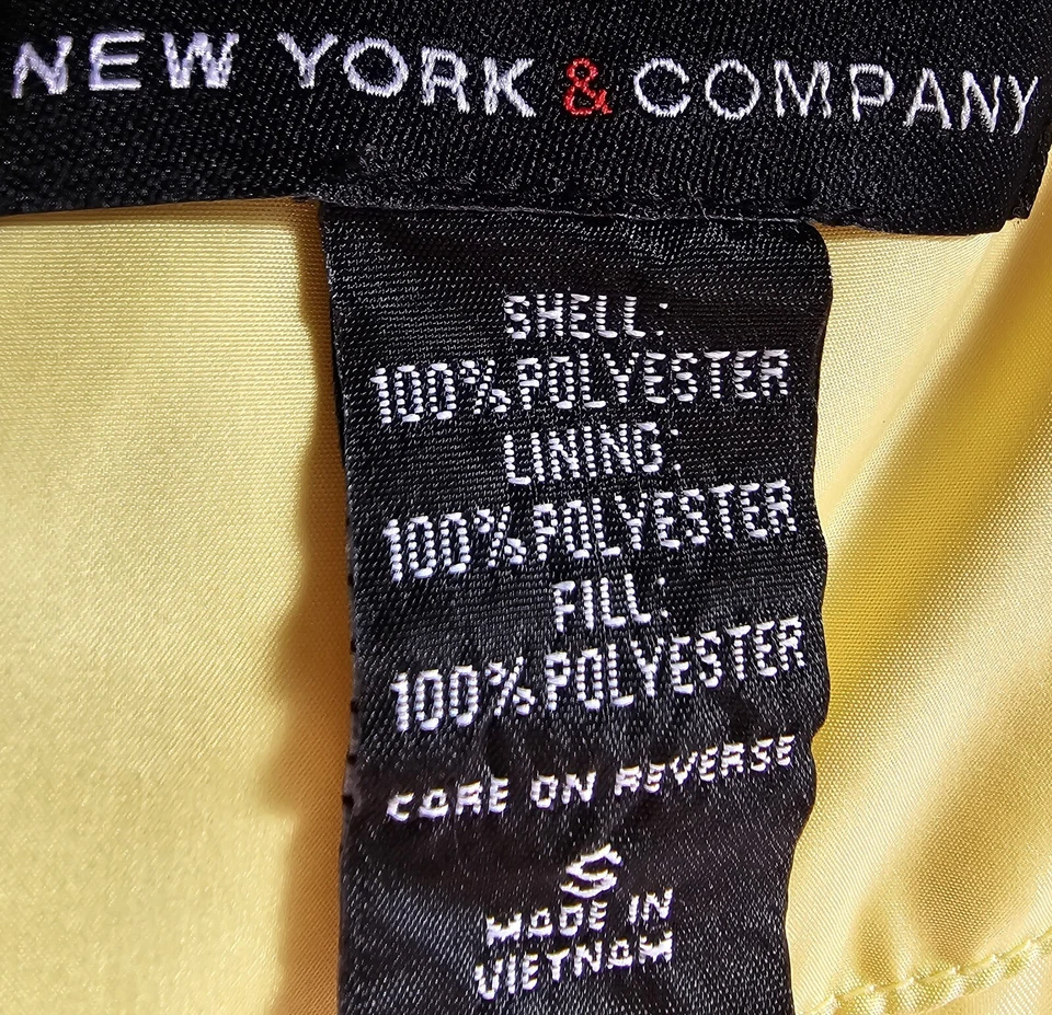 New York & Company Womens Vest Jacket Coat Size S Yellow - Image 2 of 4